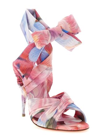 Christian Louboutin Womens Affabula Sandal Multicolor Nylon Heels