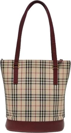 Burberry Pre-owned Shoulder Bags, female, Beige, Size: ONE SIZE Pre-owned Tote Bag