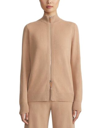 Lafayette 148 New York Zip Front Wool & Cashmere-Blend Cardigan