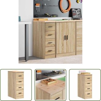 vidaXL Armadio per attrezzi - Armadietto da Garage Rovere Sonoma 30x51x85 cm