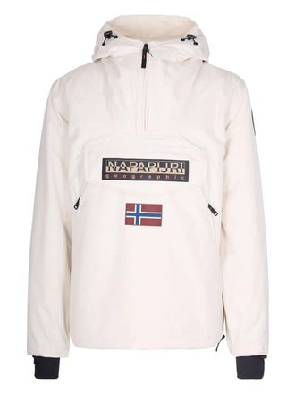 Napapijri Rainforest Ripstop hooded jacket - men - Recycled Polyester/Recycled Polyester - M - Neutrals