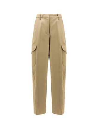 Givenchy Cotton And Wool Cargo Trousers-Donna