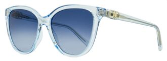 Ferragamo Ferragamo Womens Soft Cat-Eye Sunglasses SF1056S 456 Transparent Blue 57mm