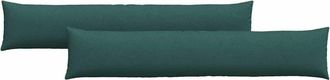 vidaXL Cojines De Sof&aacute; 2 Pcs Verde Oscuro 200 X 40 Cm Tela Vidaxl