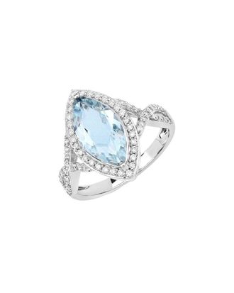 Diana M. Jewels Fine Jewelry 14K 2.24 Ct. Tw. Diamond & Aquamarine Ring