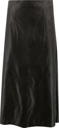 Arma Lambskin Midi Skirt