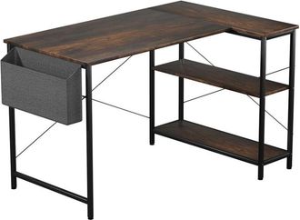 Levede Levede L Shaped Office Computer Corner Desk for Home with Storage Shelves 100cm