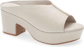 Chocolat Blu Gito Platform Slide Sandal in White Sand Leather at Nordstrom, Size 6.5