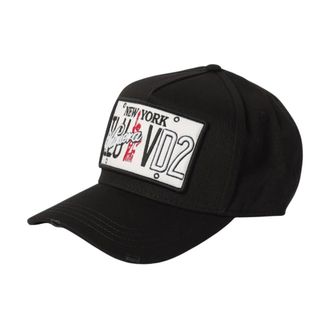 Dsquared2 Caps, female, Black, Size: ONE SIZE Graphic Patch Cap