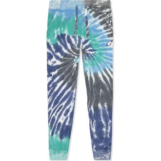 Dalix Mens Ghost Tie Dye Fleece Jogger Pant in Glacier at Nordstrom, Size Xx-Large