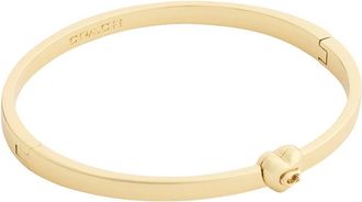 Coach Heart Logo Bangle - Gold - One Size