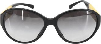 Chanel Pre-owned Accessories, female, Yellow, Size: ONE SIZE Pre-owned Oversized Cat-Eye Sunglasses
