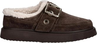 INUIKII Micro Gesp Slipper - Dames - Winterlaarzen - Bruin - 41 EU - Wol - Schoenen