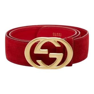 Gucci Pre-owned Belts, male, Red, Size: ONE SIZE Pre-owned Vintage Leather Belt