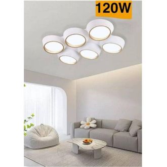 Trade Shop Trade Shop Traesio - Trade Shop - Plafoniera A Led 120 W Soffitto 6 Cerchi Irregolari Luce 4000k 6500k 3000k C51-b