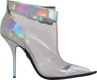 Dolce & Gabbana Silver Iridescent Pointed Short Boots Womens Shoes (Pre-Owned)