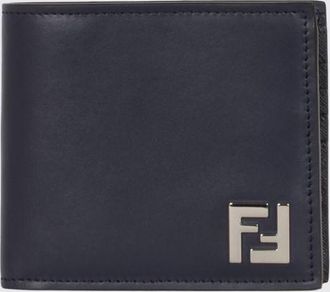 Fendi Portafoglio FF Fendi in pelle e cotone spalmato