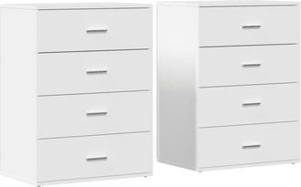 vidaXL Vidaxl - Sideboards 2 pcs White 60x39x80 cm Engineered Wood