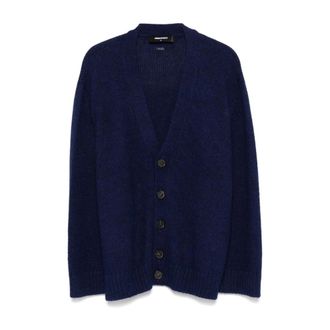 Dsquared2 Cardigans, female, Blue, Size: S Pullover Cardigan
