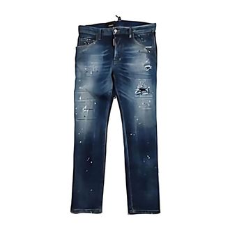 Dsquared2 Straight Jeans, male, Blue, Size: 4XL Straight Jeans
