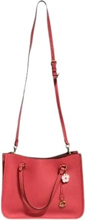 Coach Tweedehands leren schoudertassen - Dames - Vintage Handtas - Roze - ONE Size - Vintage