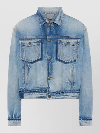Maison Margiela denim jacket chest pockets faded wash