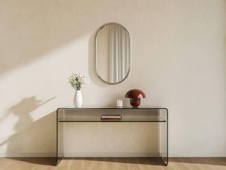 Vente-Unique Oval Aluminium Wall Mirror - W. 40 X H. 70 Cm - Chrome - REFLEYA in Silver