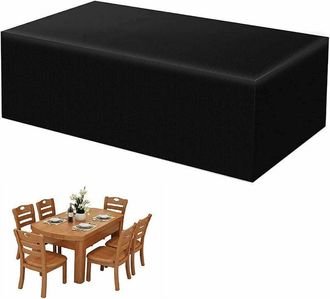 OEM Housse Protection Jardin - Oxford 420d - Imperm&eacute;able Anti-uv - Pour Table Rectangulaire - 220 X 120 X 80 Cm - Noir
