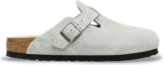 Birkenstock Boston BS Suede Leather Narrow Fit - Dames - Slip ons - Groen - 36 EU - Leer - Schoenen