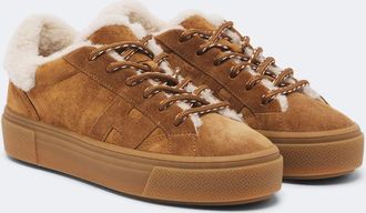 Hogan Zapatillas Crosswind de ante con borrego