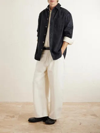 Loewe Anagram Logo-Embroidered Denim Overshirt