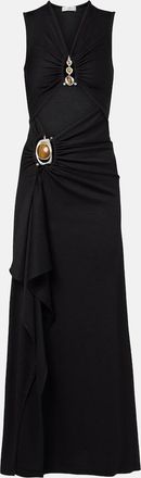 CHRISTOPHER ESBER Droplet Crystal cutout embellished maxi dress