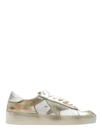 Golden Goose Platinum Leather Stardan Sneakers