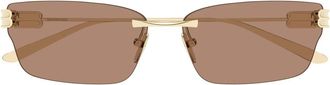 Balenciaga Everyday Zonnebril - Dames - Zonnebrillen - Geel - ONE Size - Nylon - Accessoires