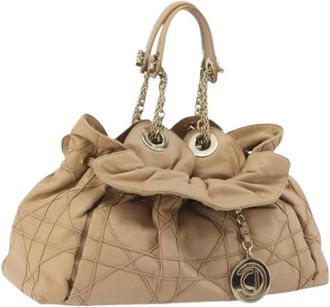 Dior Pre-owned Vintage Hand Bag - Dames - Vintage Handtas - Beige - ONE Size - Leer - Vintage