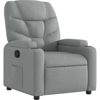 vidaXL Sill&oacute;n Reclinable De Tela Gris Claro Vidaxl
