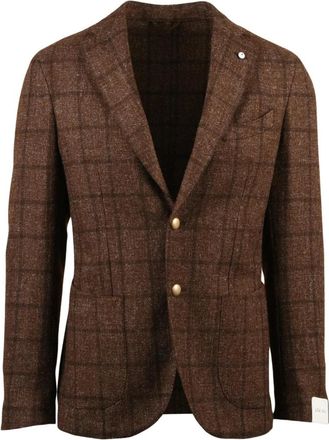 L.B.M. 1911 Giacca Stondata - Heren - Blazers - Bruin - M - Wol - Jassen