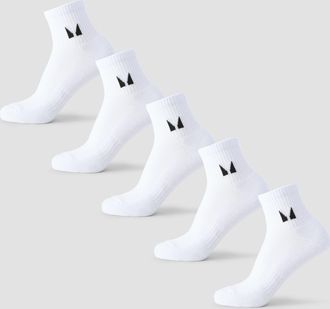 MyProtein Calcetines tobilleros unisex de MP (paquete de 5) - Blanco - UK 2-5