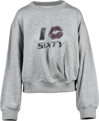 Miss Sixty Hoodies & sweatvesten, Dames, Grijs, XS, Katoen, Felpa Girocollo