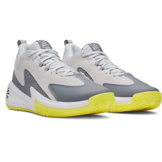 Under Armour Basketballschuh UNDER ARMOUR CURRY 3Z 25 SDE, Herren, Gr. 47,5, halo gray, lumin gelb, titan gray, Leder, Synthetik, Textil, Schuhe Basketballschuh