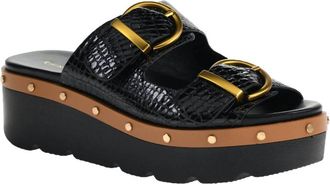Chinese Laundry Women Surfs Up Crocodile Sandal In Black