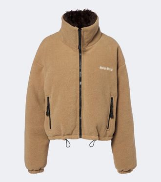 Miu Miu Piumino in pile con logo