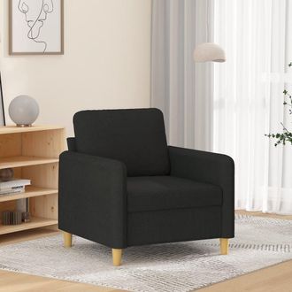 vidaXL Sill&oacute;n De Tela Negro 60 Cm Vidaxl