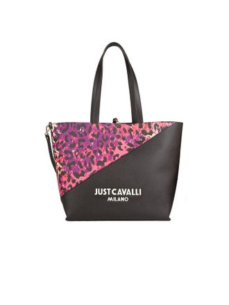 Just Cavalli Schoudertas Fuchsia Multi Print