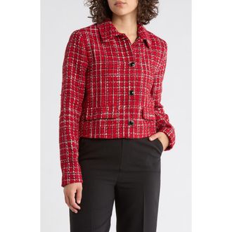 Amanda + Chelsea Ladylike Tweed Jacket in Red at Nordstrom Rack, Size X-Small