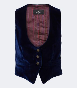 Etro Cotton velvet vest