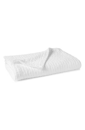 Coyuchi Pescadero Organic Cotton Matelass&eacute; Blanket in Alpine White at Nordstrom, Size Full/queen