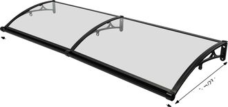 OEM Marquesina De Entrada, Construcci&oacute;n De Aluminio, Resistente A La Intemperie, Transparente