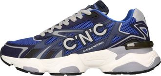Costume National Su&egrave;de en Stoffen Sneakers - Heren - Sneakers - Blauw - 43 EU - Su&egrave;de - Schoenen