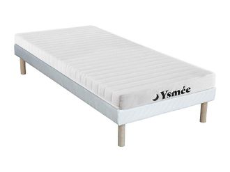 Vente-Unique Conjunto somier + colch&oacute;n de espuma 7 zonas 25 kg/m3 STELO KIDS de 12 cm de MORGENGOLD - 90 x 190 cm